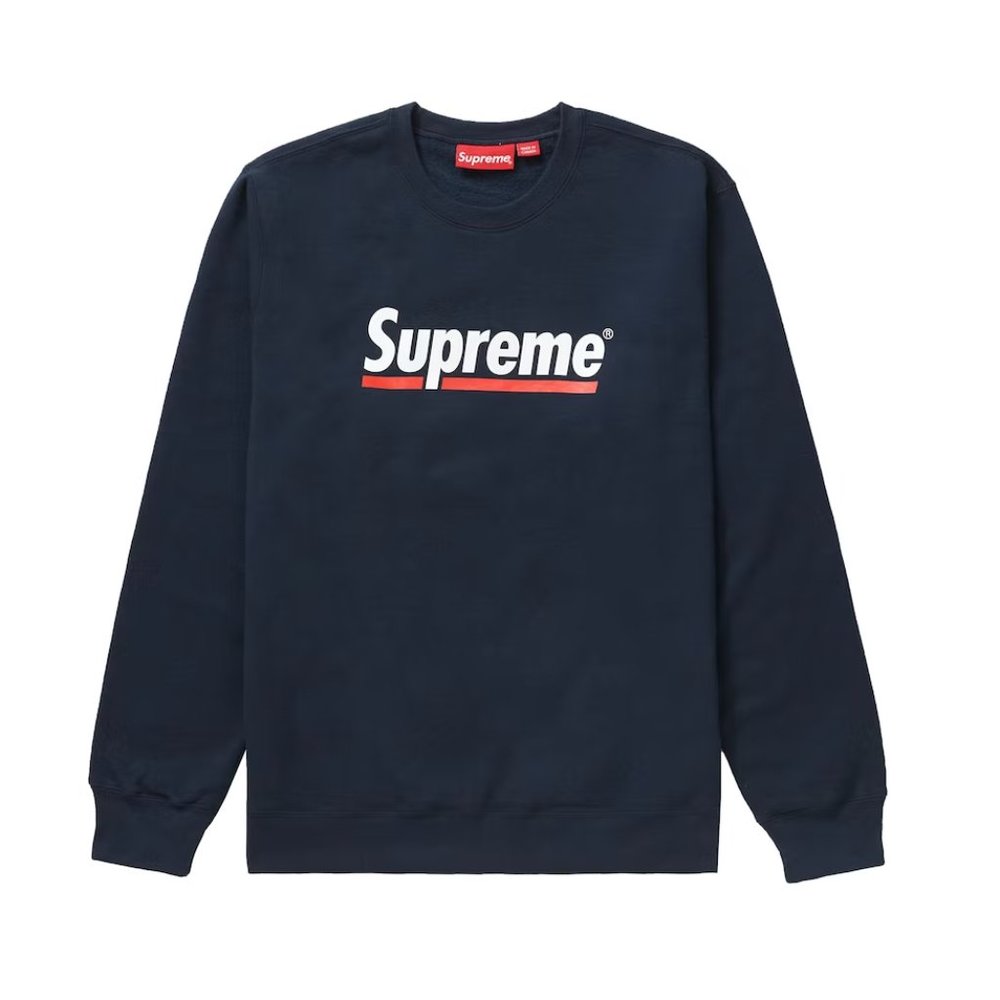 Supreme Underline Crewneck Navy